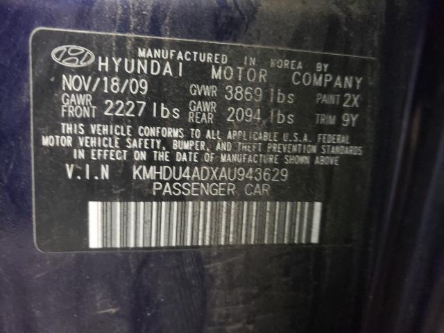 Photo 9 VIN: KMHDU4ADXAU943629 - HYUNDAI ELANTRA BL 