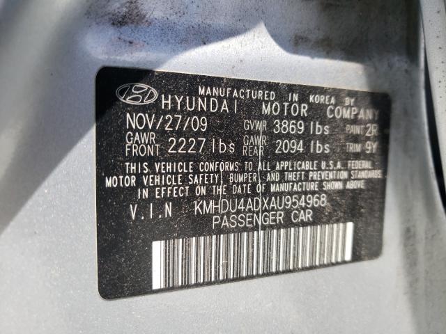 Photo 9 VIN: KMHDU4ADXAU954968 - HYUNDAI ELANTRA BL 