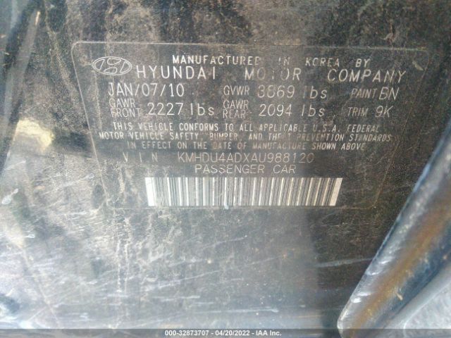 Photo 8 VIN: KMHDU4ADXAU988120 - HYUNDAI ELANTRA 