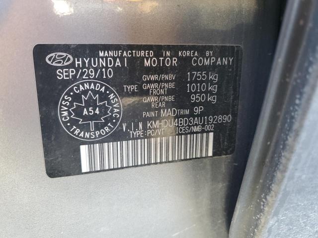 Photo 11 VIN: KMHDU4BD3AU192890 - HYUNDAI ELANTRA BL 