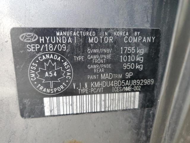 Photo 11 VIN: KMHDU4BD5AU892989 - HYUNDAI ELANTRA BL 