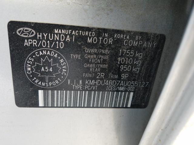 Photo 8 VIN: KMHDU4BD7AU055127 - HYUNDAI ELANTRA BL 