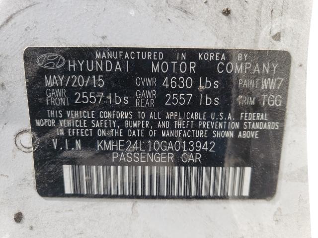 Photo 9 VIN: KMHE24L10GA013942 - HYUNDAI SONATA HYB 