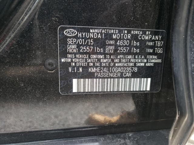 Photo 9 VIN: KMHE24L10GA023578 - HYUNDAI SONATA HYB 