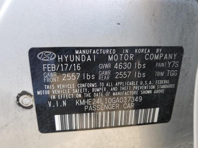 Photo 9 VIN: KMHE24L10GA037349 - HYUNDAI SONATA HYB 