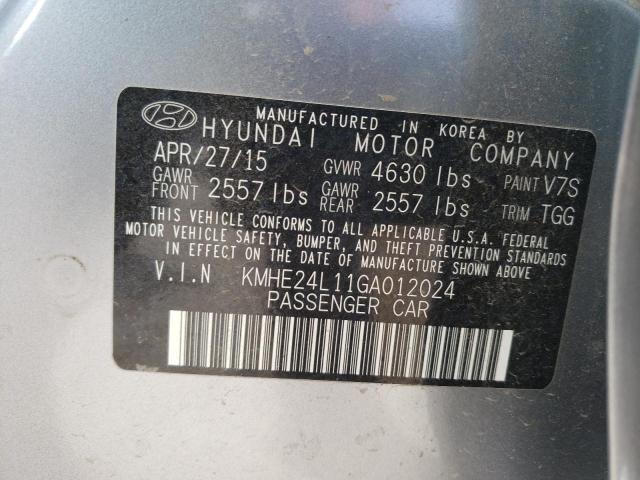 Photo 12 VIN: KMHE24L11GA012024 - HYUNDAI SONATA 