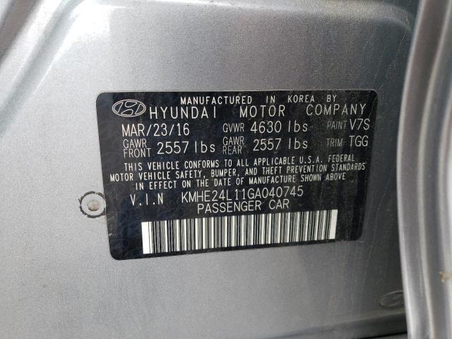 Photo 11 VIN: KMHE24L11GA040745 - HYUNDAI SONATA HYB 