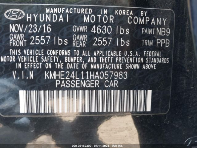 Photo 8 VIN: KMHE24L11HA057983 - HYUNDAI SONATA HYBRID 