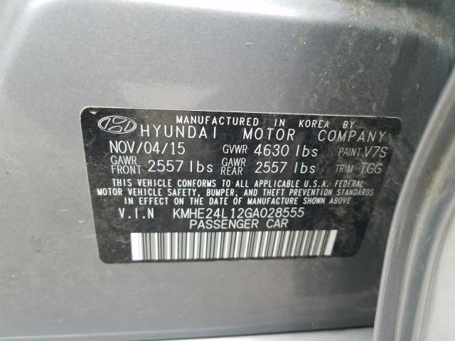 Photo 9 VIN: KMHE24L12GA028555 - HYUNDAI SONATA HYB 