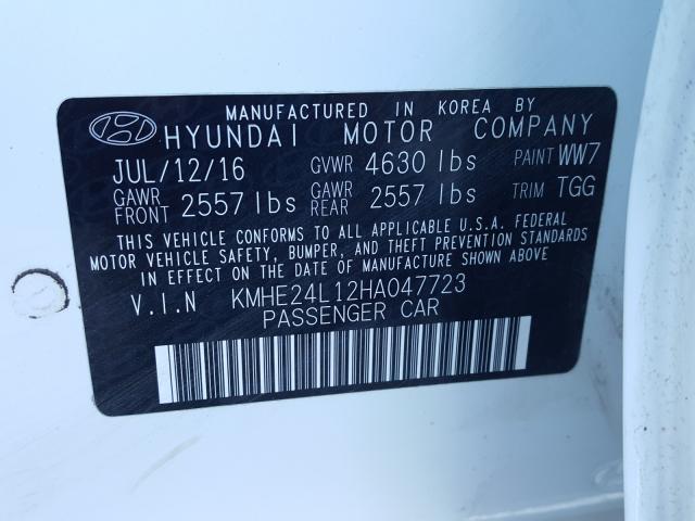 Photo 9 VIN: KMHE24L12HA047723 - HYUNDAI SONATA HYB 