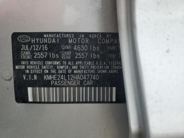 Photo 12 VIN: KMHE24L12HA047740 - HYUNDAI SONATA HYB 