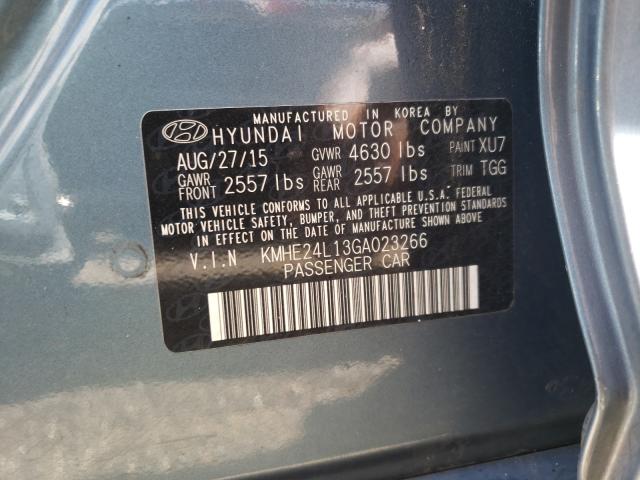 Photo 9 VIN: KMHE24L13GA023266 - HYUNDAI SONATA HYB 