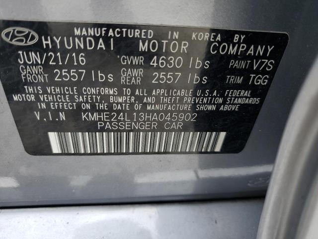 Photo 9 VIN: KMHE24L13HA045902 - HYUNDAI SONATA HYB 