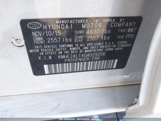 Photo 8 VIN: KMHE24L14GA029206 - HYUNDAI SONATA 