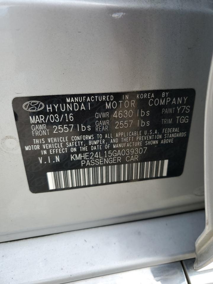 Photo 12 VIN: KMHE24L15GA039307 - HYUNDAI SONATA 