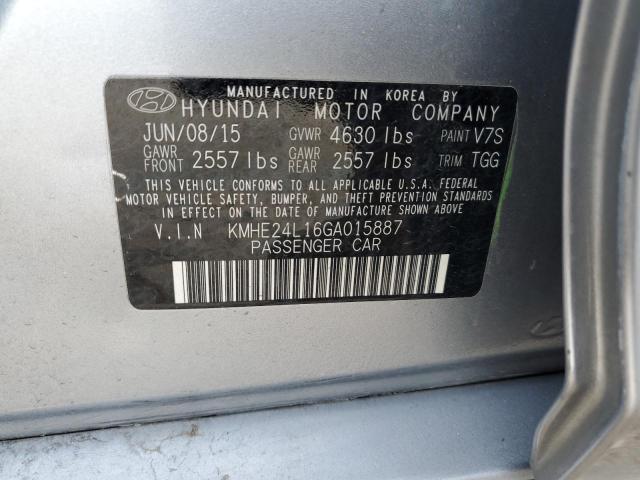 Photo 12 VIN: KMHE24L16GA015887 - HYUNDAI SONATA HYB 