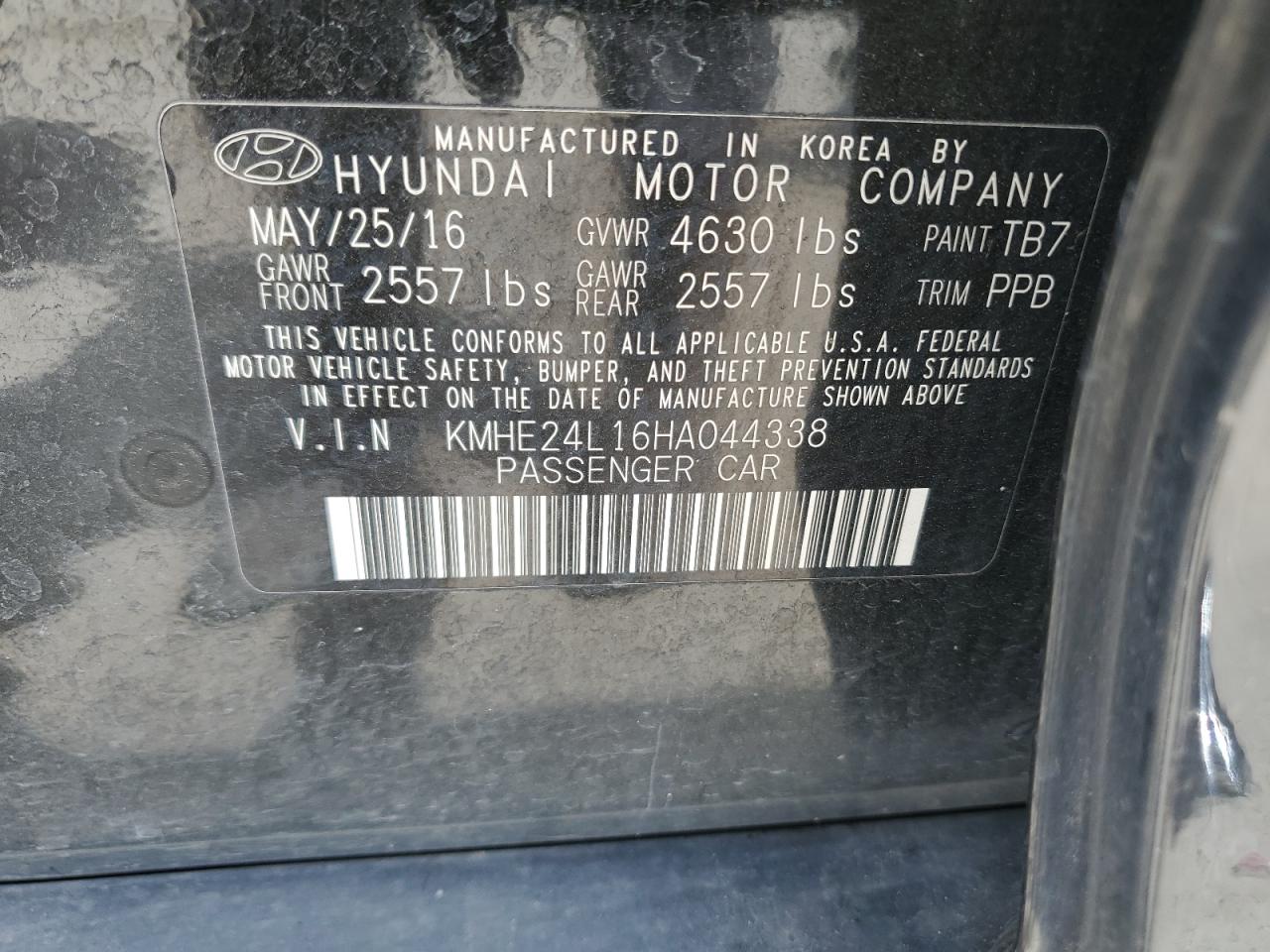 Photo 12 VIN: KMHE24L16HA044338 - HYUNDAI SONATA 