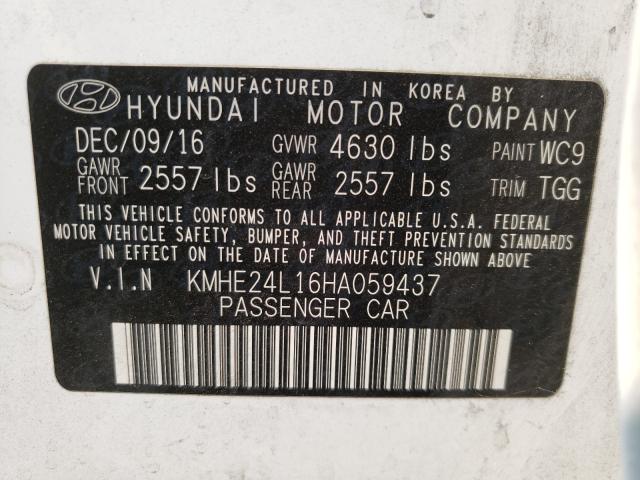 Photo 9 VIN: KMHE24L16HA059437 - HYUNDAI SONATA HYB 