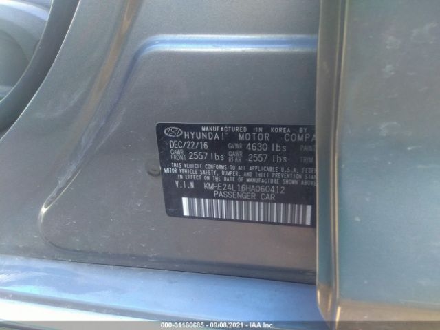 Photo 8 VIN: KMHE24L16HA060412 - HYUNDAI SONATA HYBRID 