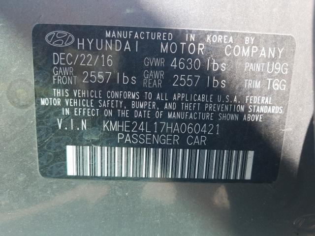 Photo 9 VIN: KMHE24L17HA060421 - HYUNDAI SONATA HYB 