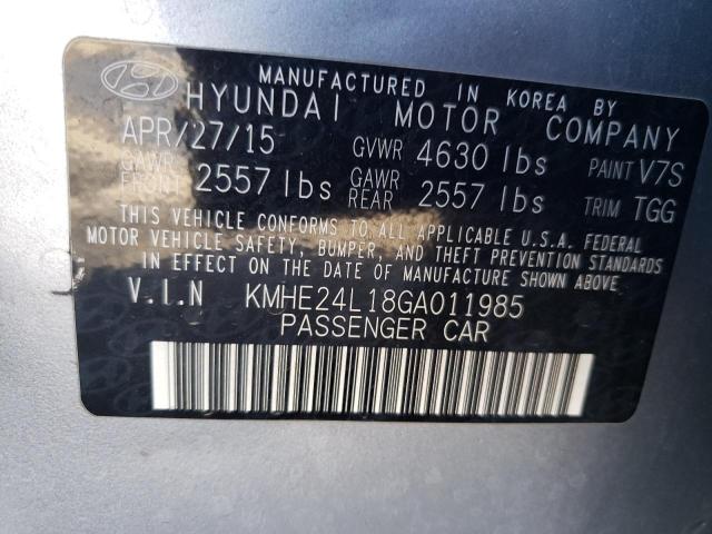 Photo 9 VIN: KMHE24L18GA011985 - HYUNDAI SONATA HYB 