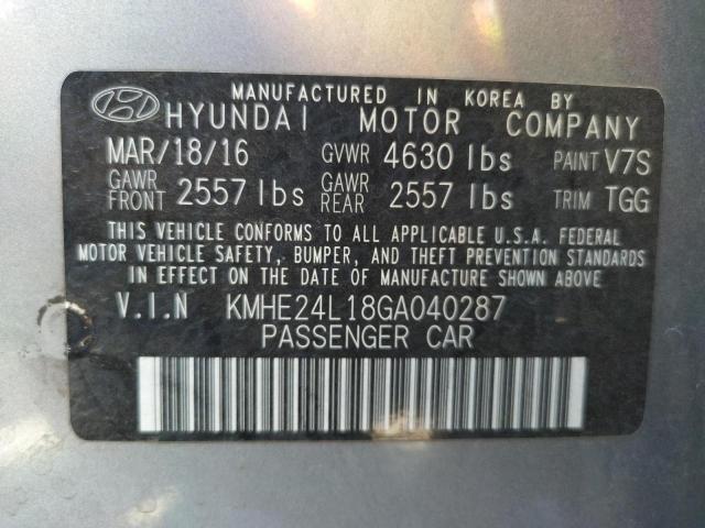 Photo 9 VIN: KMHE24L18GA040287 - HYUNDAI SONATA HYB 