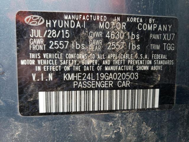 Photo 12 VIN: KMHE24L19GA020503 - HYUNDAI SONATA HYB 