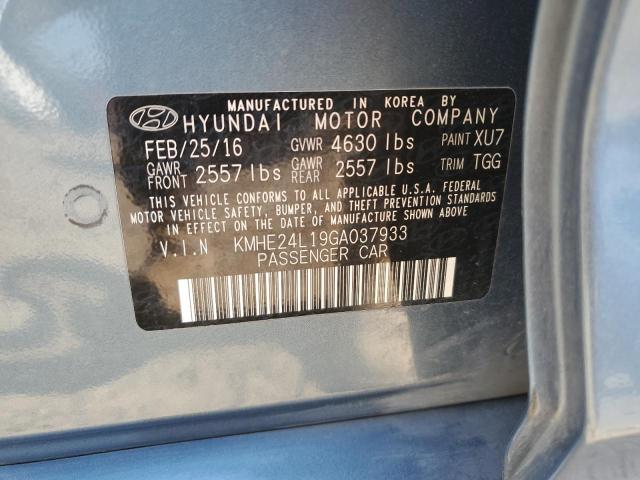 Photo 11 VIN: KMHE24L19GA037933 - HYUNDAI SONATA HYB 