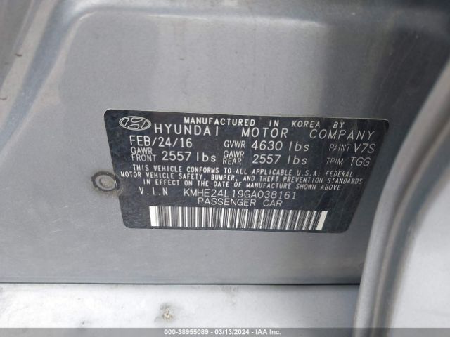 Photo 8 VIN: KMHE24L19GA038161 - HYUNDAI SONATA HYBRID 