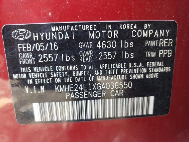 Photo 9 VIN: KMHE24L1XGA036550 - HYUNDAI SONATA HYB 