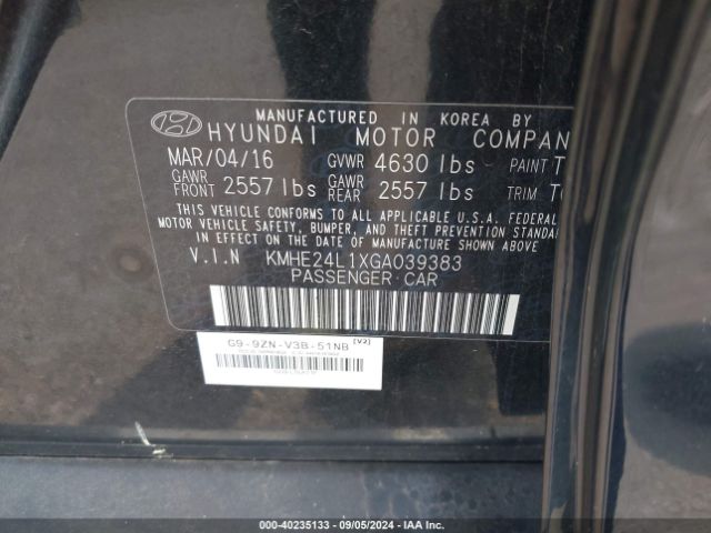 Photo 8 VIN: KMHE24L1XGA039383 - HYUNDAI SONATA 