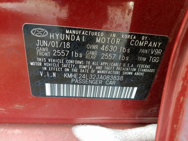 Photo 9 VIN: KMHE24L32JA083838 - HYUNDAI SONATA 