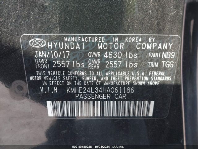 Photo 8 VIN: KMHE24L34HA061186 - HYUNDAI SONATA 