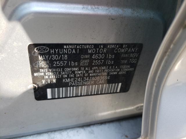 Photo 9 VIN: KMHE24L34JA083694 - HYUNDAI SONATA HYB 