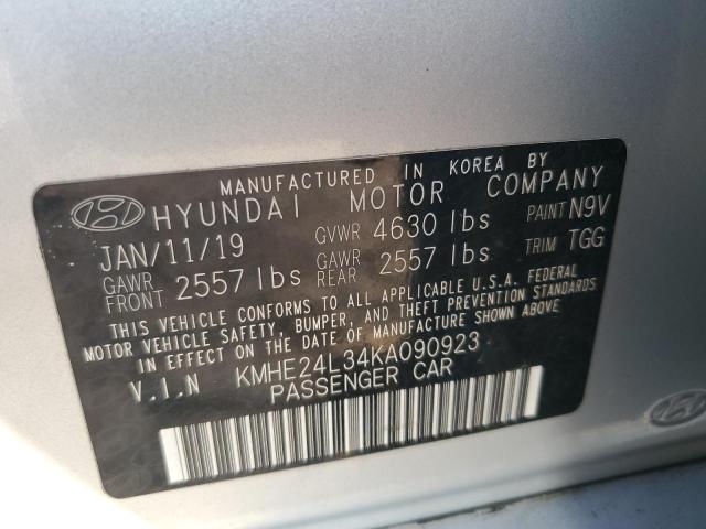 Photo 12 VIN: KMHE24L34KA090923 - HYUNDAI SONATA HYB 