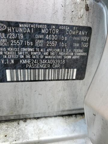 Photo 12 VIN: KMHE24L34KA093918 - HYUNDAI SONATA 