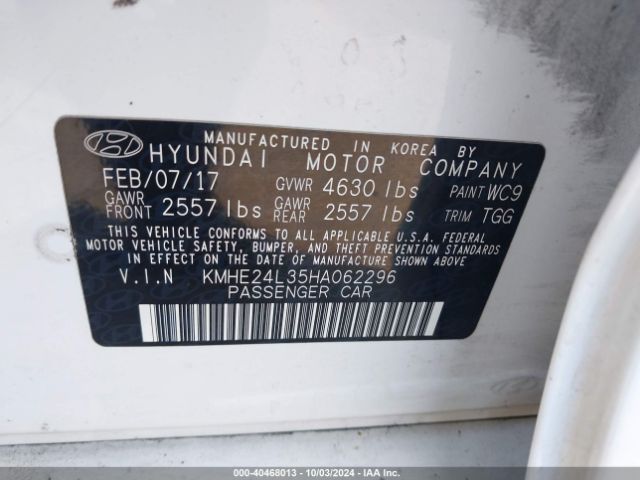 Photo 8 VIN: KMHE24L35HA062296 - HYUNDAI SONATA 