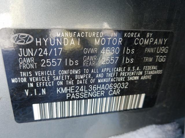 Photo 9 VIN: KMHE24L36HA069032 - HYUNDAI SONATA HYB 