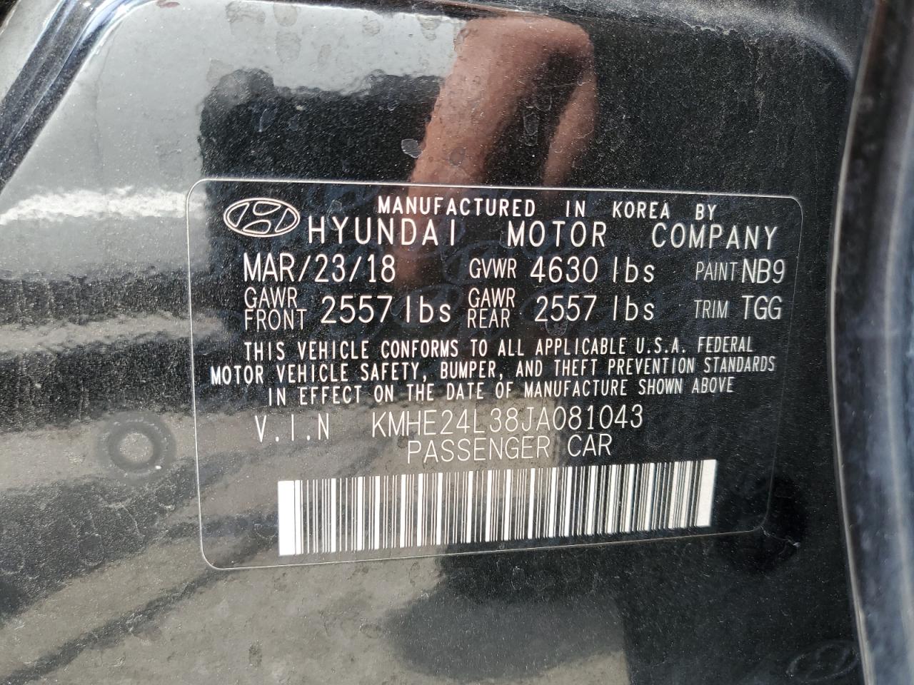 Photo 11 VIN: KMHE24L38JA081043 - HYUNDAI SONATA 