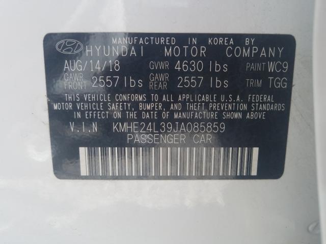 Photo 9 VIN: KMHE24L39JA085859 - HYUNDAI SONATA HYB 