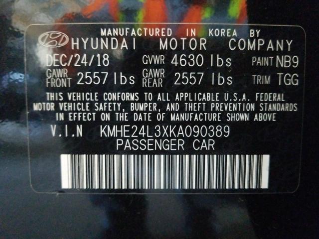 Photo 9 VIN: KMHE24L3XKA090389 - HYUNDAI SONATA HYB 