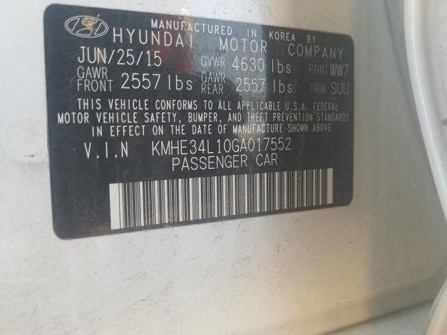 Photo 9 VIN: KMHE34L10GA017552 - HYUNDAI SONATA HYB 