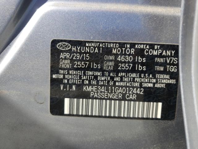 Photo 9 VIN: KMHE34L11GA012442 - HYUNDAI SONATA HYB 