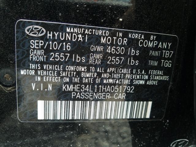 Photo 9 VIN: KMHE34L11HA051792 - HYUNDAI SONATA HYB 