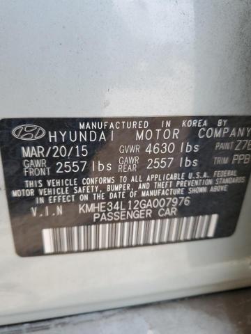 Photo 12 VIN: KMHE34L12GA007976 - HYUNDAI SONATA 