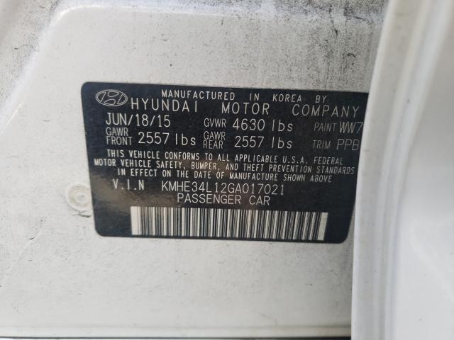 Photo 9 VIN: KMHE34L12GA017021 - HYUNDAI SONATA HYB 