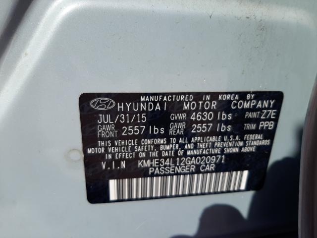 Photo 9 VIN: KMHE34L12GA020971 - HYUNDAI SONATA HYB 