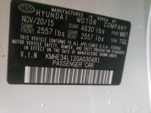 Photo 9 VIN: KMHE34L12GA030481 - HYUNDAI SONATA HYB 