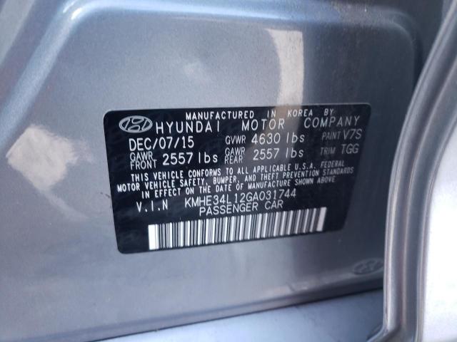 Photo 9 VIN: KMHE34L12GA031744 - HYUNDAI SONATA HYB 