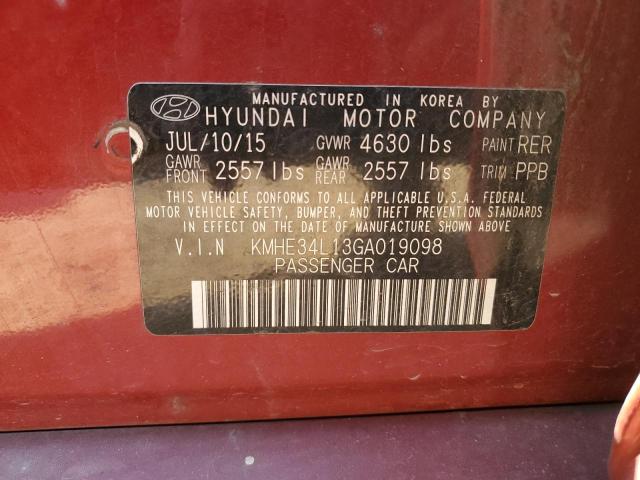 Photo 11 VIN: KMHE34L13GA019098 - HYUNDAI SONATA HYB 